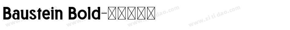 Baustein Bold字体转换